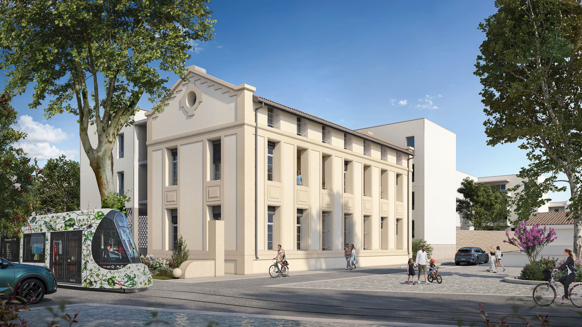Séjour lumineux d'un appartement de la résidence Guillaut