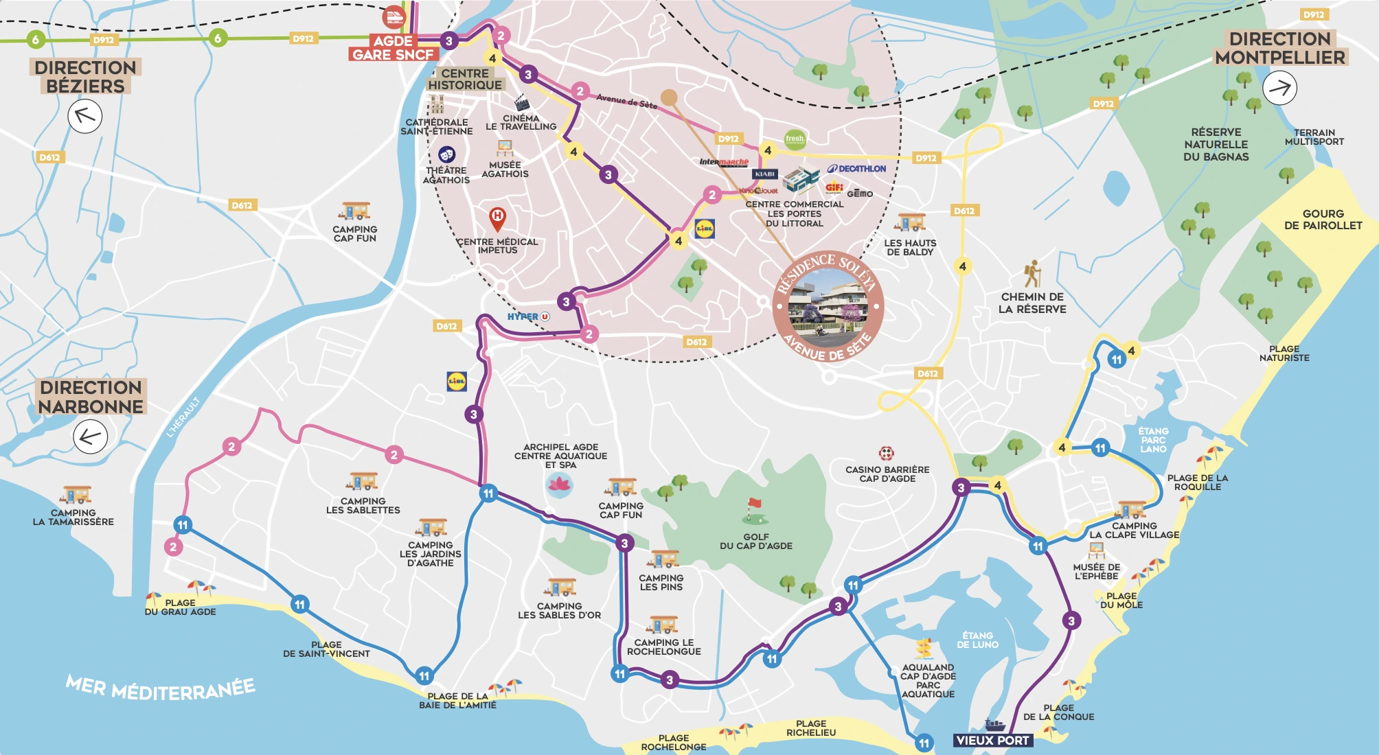 Carte de situation — Agde